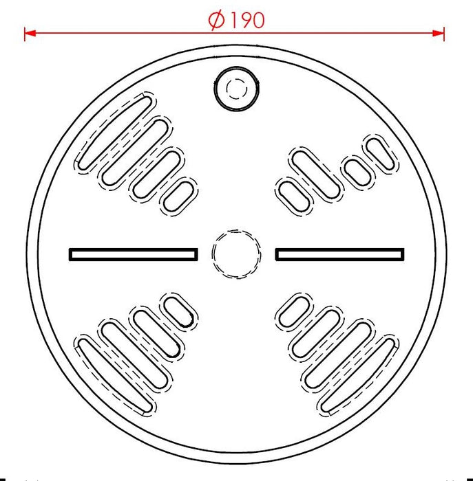 BARBAS - grille ronde rosette 190 mm 301271