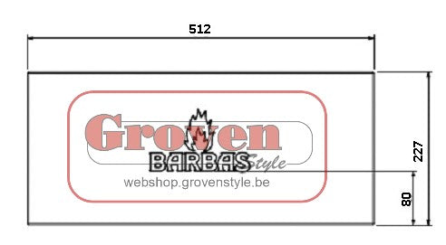 BARBAS - 331641 Betonkeramiek achterwand + Logo Universal 5-70 pierre en béton arrière