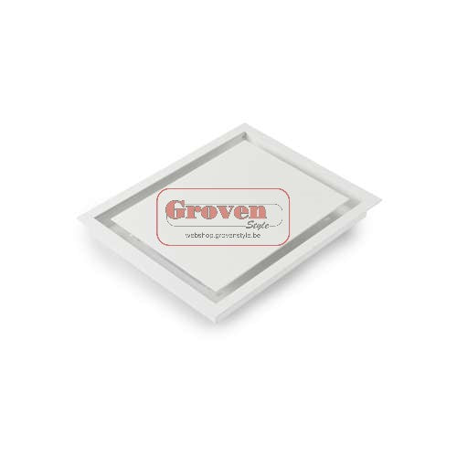 Rooster Wit rechthoekig met 1 mof DESIGN Grille Blanche rectangulaire avec 1 manche