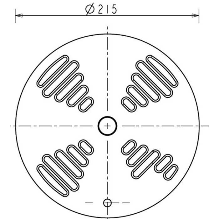BARBAS - 301267 grille ronde rosette dia 215 mm