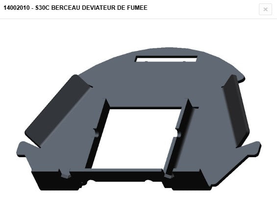STUV 30C 14002010 - Draagstel omleidingsplaat - Berceau déviateur de fumée