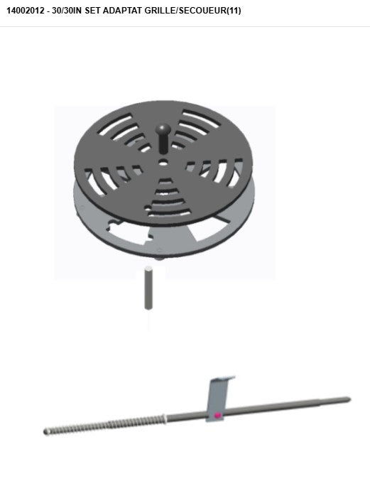 STUV 30 30IN 14002012 - Update rooster/schudstang - set adaptat grille/secoueur