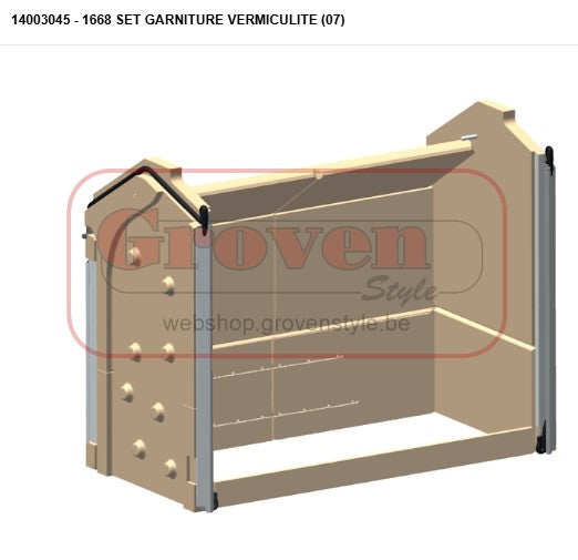 STUV - SET 1668 Bekleding verbrandingskamer 14003045 SET Garniture Vermiculite 1668