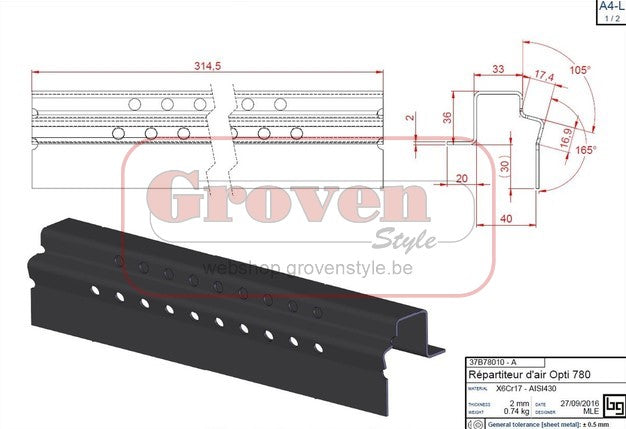 BODART & GONAY OPTI 780 - 37M78010 Repartiteur