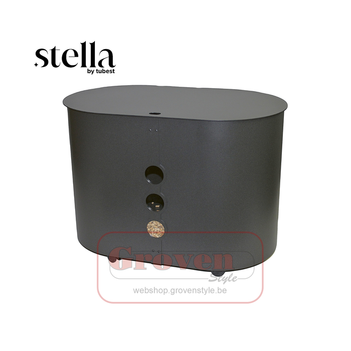 STELLA ALPHARD pellet opslag koffer met wielen grijs - coffre à pellets à roulettes gris