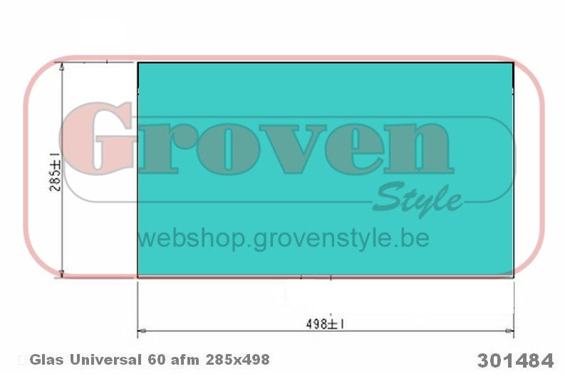 BARBAS - 301484 Glas Ruit Universal 60 - Vitre