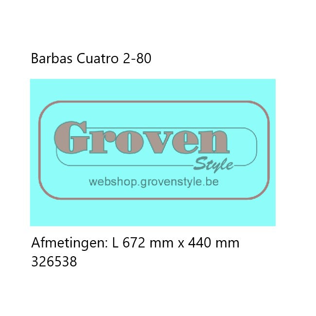 BARBAS - 326538 Glas Ruit Cuatro 2-80 - Vitre
