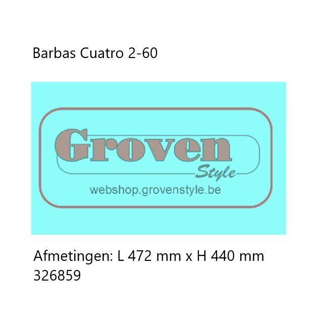 BARBAS - 326859 Glas Ruit Cuatro 2-60 - Vitre
