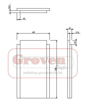 Barbas ECO 55 327865 vermiculiet achterwand midden - Paroi arrière vermiculite centre