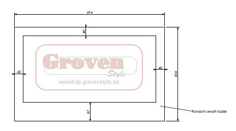 BARBAS - 333838 glas met zwarte boord CUATRO 3 75 vitre à bord noir