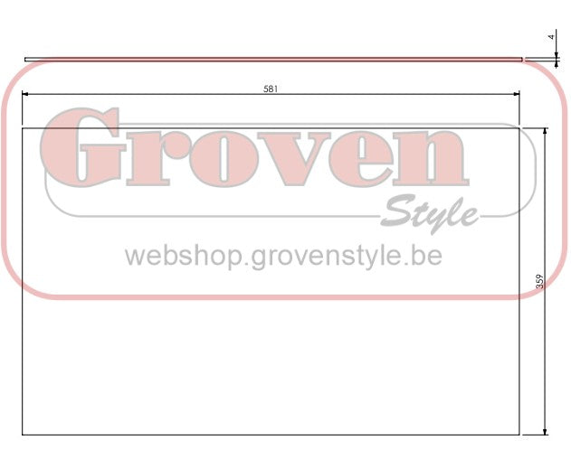 BARBAS - 338043 Glas Ruit Universal 6 70 - Vitre
