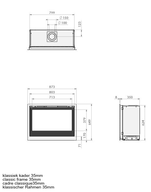 BARBAS BELLFIRES SMART BELL 80/60 foyer à gaz MODELE EXPO