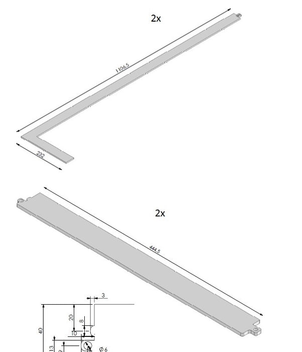 Bellfires 342504 Hidden door set lattes de finition