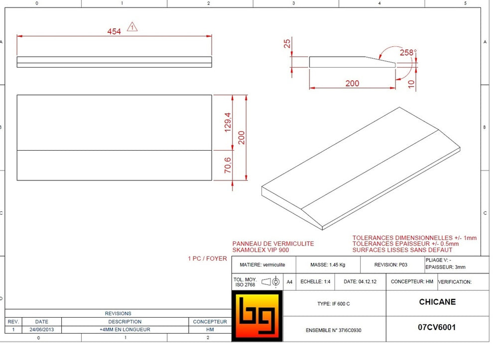 BODART & GONAY - IF 600 Green 07CV6001 chicane vermiculite