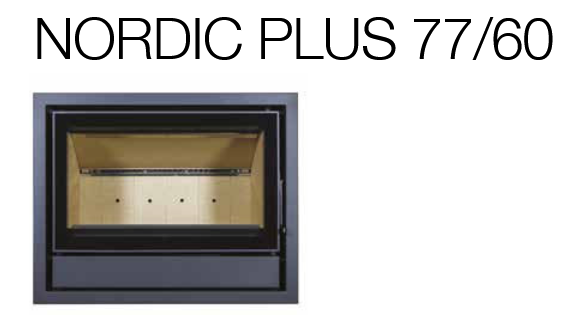JIDE Hout inbouwhaard SHOWROOM MODEL NORDIC PLUS 77 foyer à bois MODELE EXPO