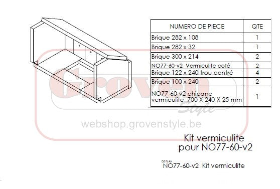 JIDE - Kit Skamolex Vermiculite NORDIC 77-60 V2 