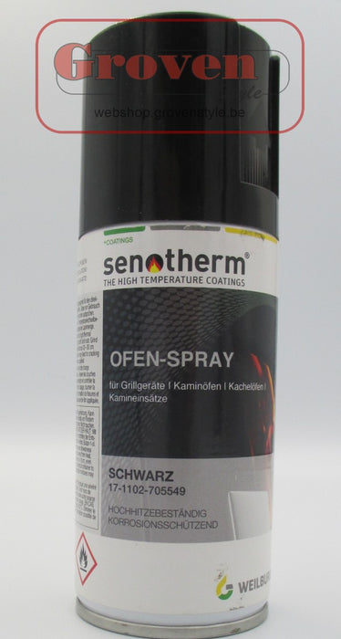 SENOTHERM - 150 ML - hittebestendige spuitlak zwart 17-1102-705549 Laque de haute température noire