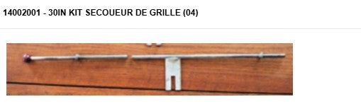 STUV 14002001 Schudstang oud model 30IN Kit Secoueur de grille ancien modèle