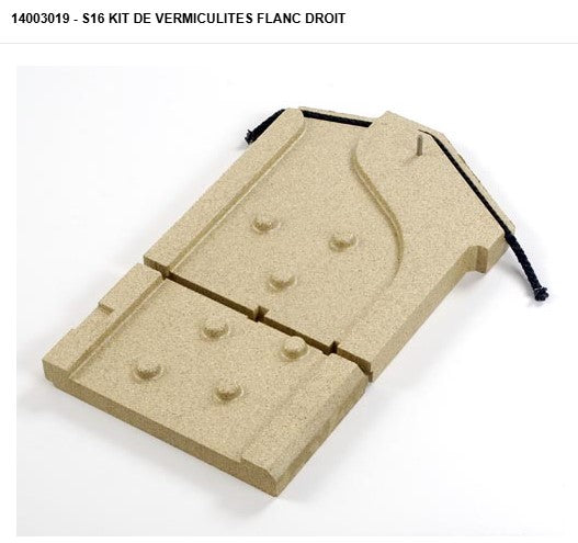 STUV -  14003019 Kit vermiculiet zijkant rechts 1658 H 1658 Cube Kit de vemiculites flanc droit