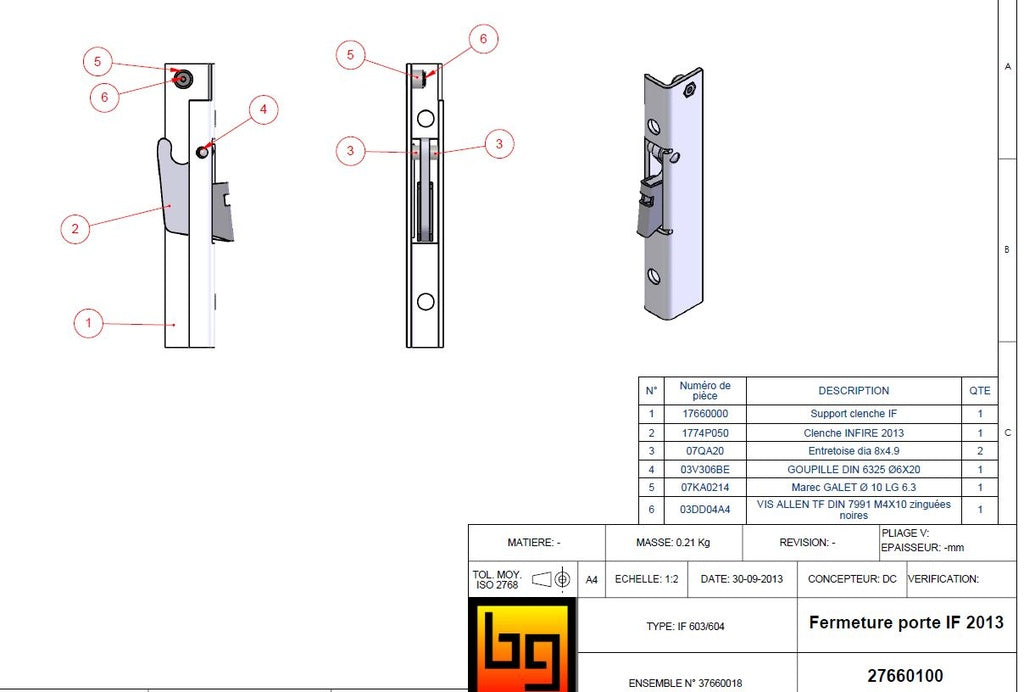 BODART & GONAY - 27660100 IF Fermeture porte