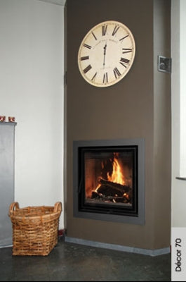 JIDE DECOR 70 houtinbouwhaard SHOWROOM MODEL- insert à bois MODEL EXPO